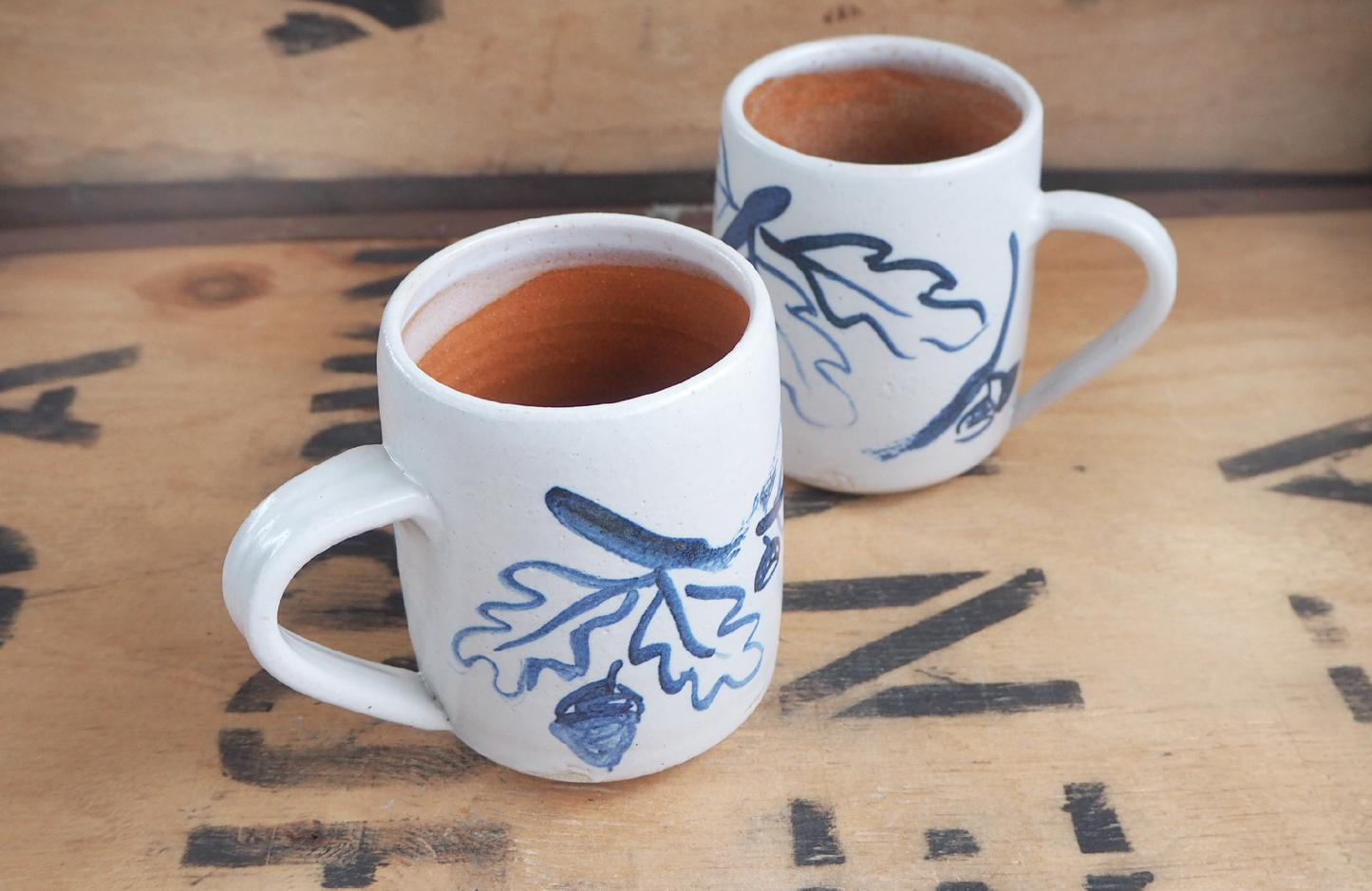 Mug with Oak Leaves by Ella Bua-In