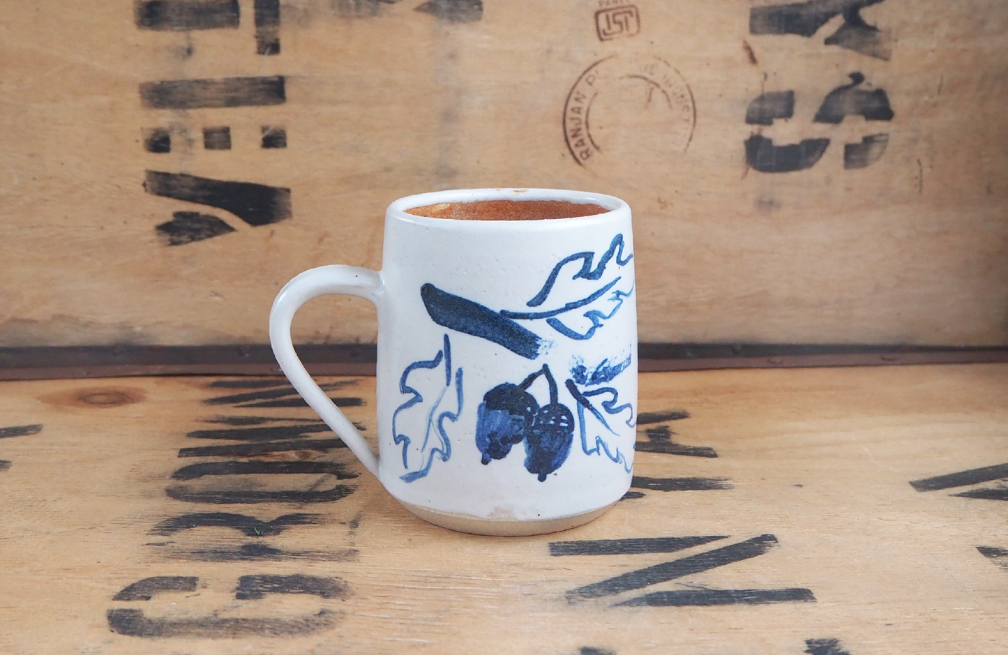 Mug with Oak Leaves by Ella Bua-In