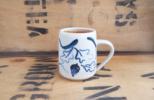 Mug with Oak Leaves by Ella Bua-In