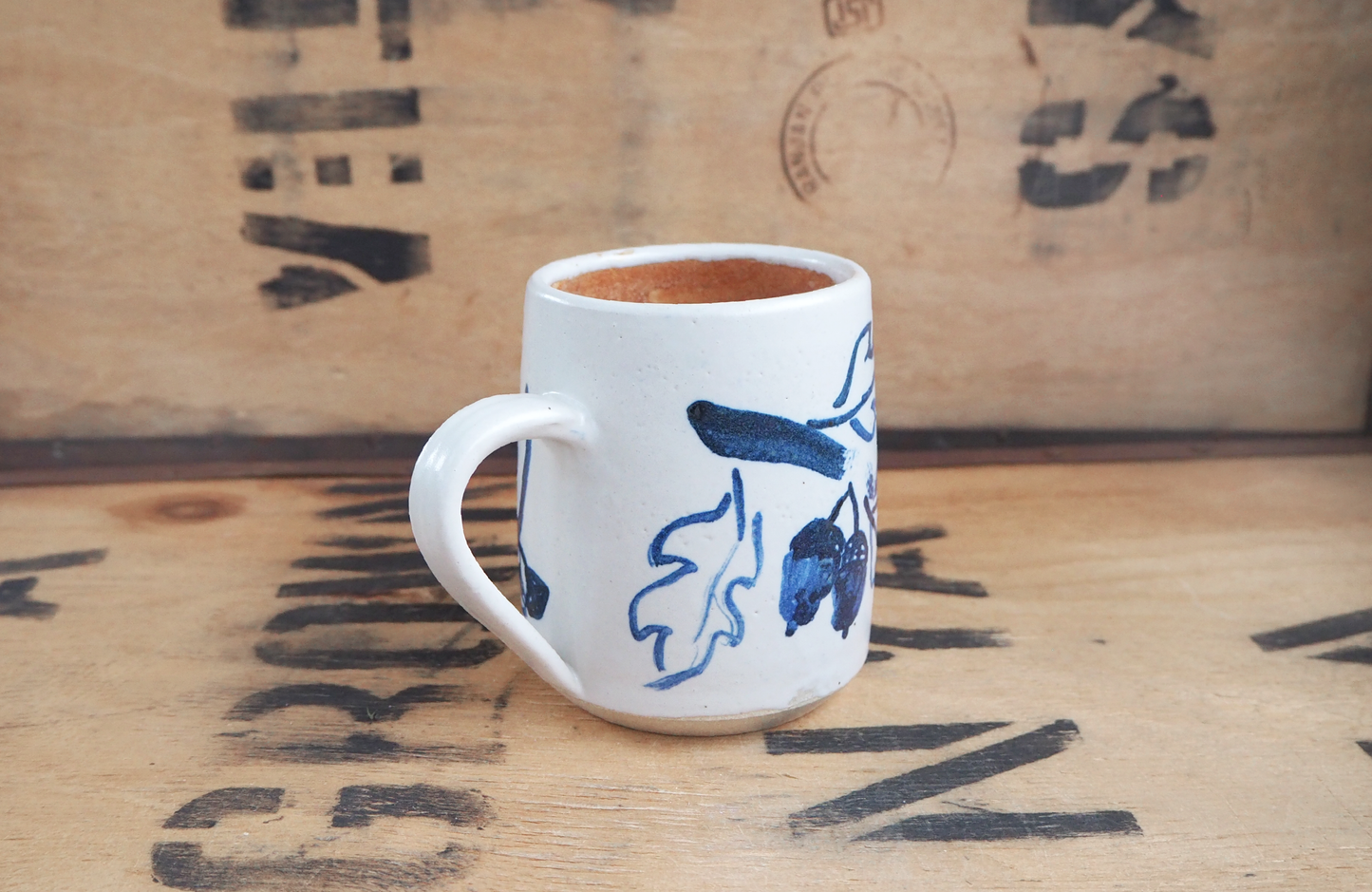 Mug with Oak Leaves by Ella Bua-In