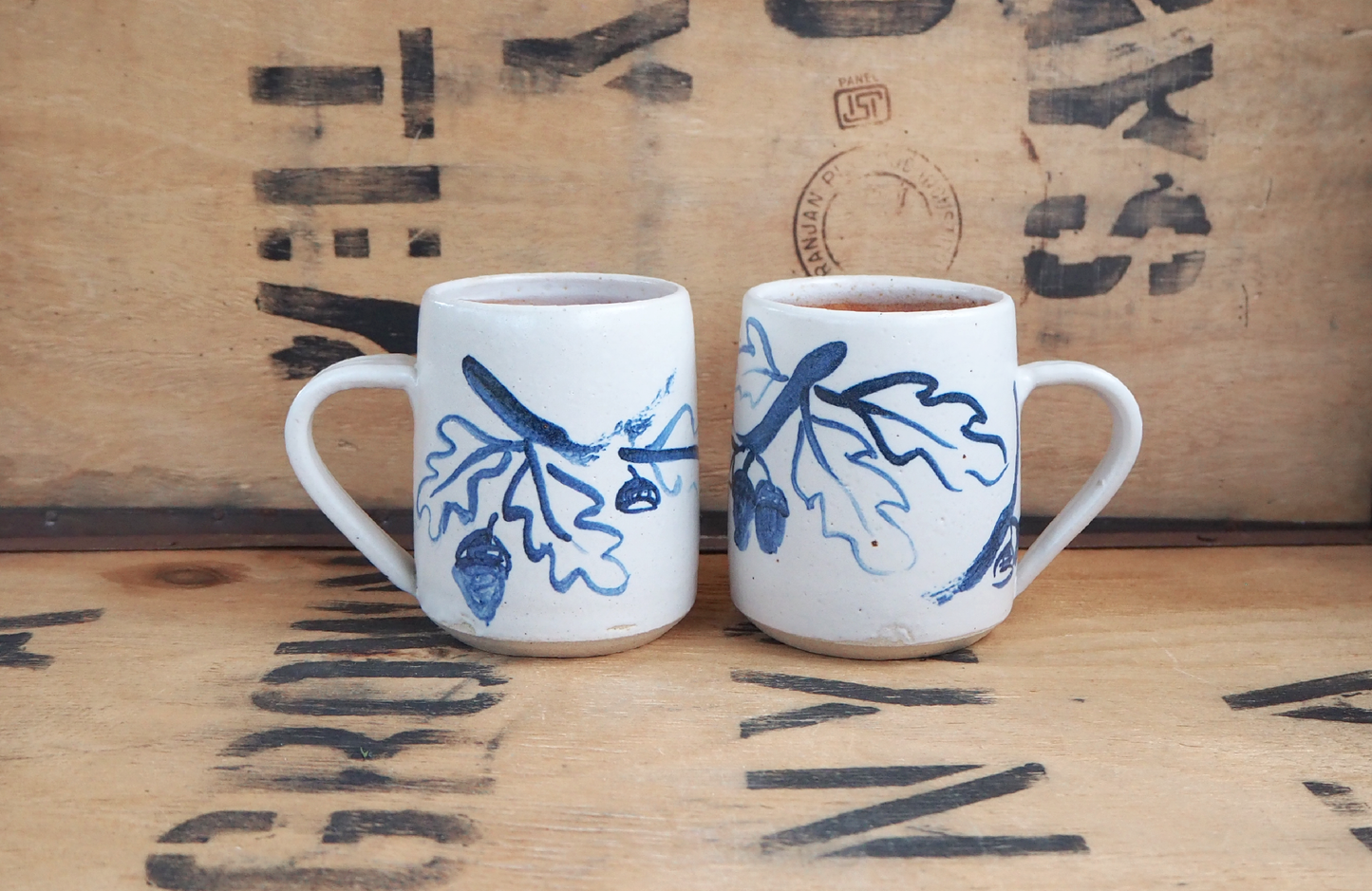 Mug with Oak Leaves by Ella Bua-In