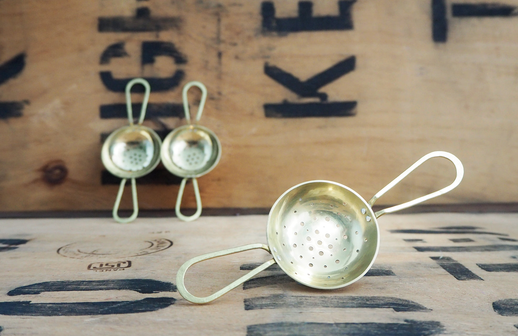 Handmade Brass & Silver Tea Strainer by raz maker